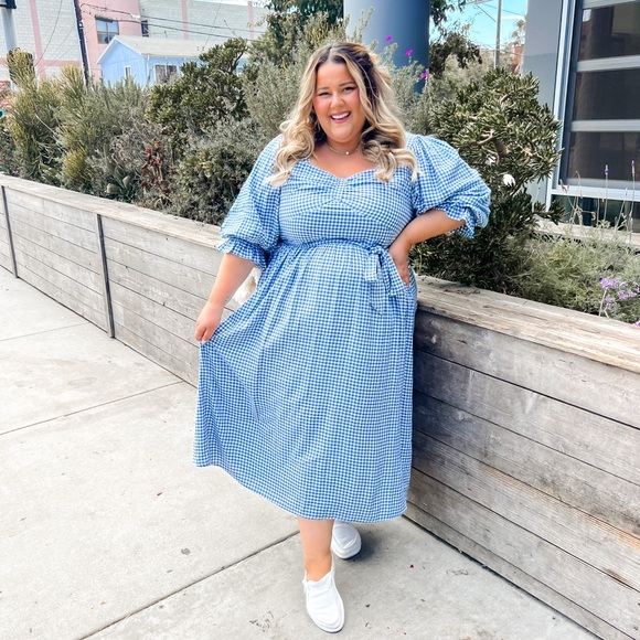 JessaKae Blue Gingham Dress - Picture 1 of 4